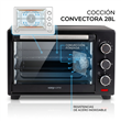 Horno Eléctrico de Mesa Kanji Home KJH-HE280011600S 28 Litros 1600W con Grill